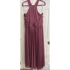 David’s Bridal Bridesmaids Halter Gown Dress Chianti